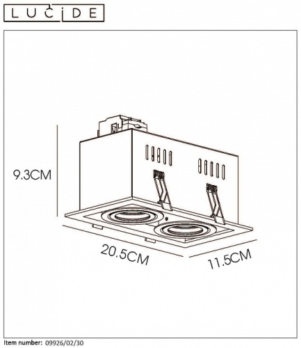 Встраиваемый светильник Lucide Chimney 09926/02/30 в Кораблино фото 7