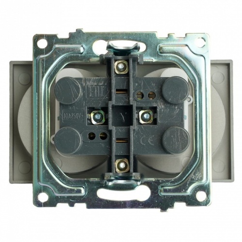 Розетка двойная без заземления и со шторкой, без рамки Stekker Катрин 49421 в Нижнем Новгороде фото 7