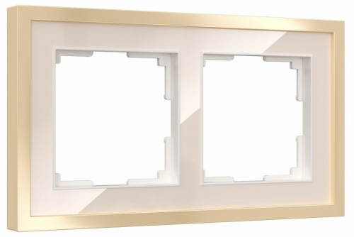 Рамка на 2 поста Werkel Baguette (айвори/латунь) W0022851 в Нижнем Новгороде