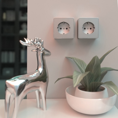 Розетка с заземлением Werkel Gallant (серебряный) W5071006 в Нижнем Новгороде фото 2