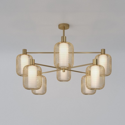 Люстра на штанге Eurosvet Voile 30192/8 золото в Нижнем Новгороде фото 5