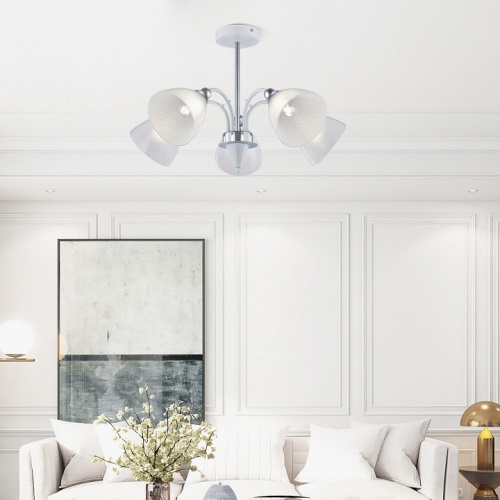 Люстра на штанге Arte Milano Napoli-326008 326008/5 WH+CR в Нижнем Новгороде фото 2