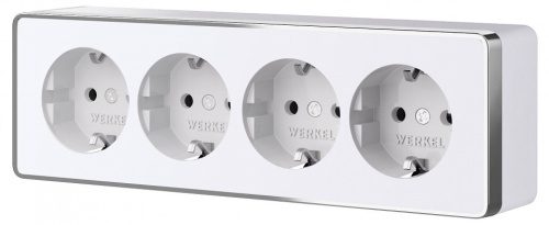 Розетка четверная с заземлением и со шторками Werkel Gallant W5072210 в Нижнем Новгороде