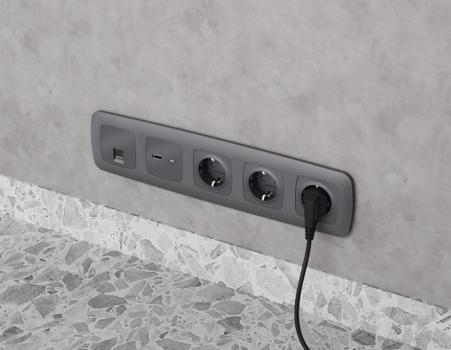 Розетка Ethernet RJ-45 и со шторками, без рамки Ambrella Volt OMEGA MO662005 в Нижнем Новгороде фото 3