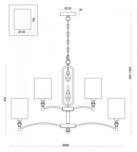 Подвесная люстра Freya Riverside FR1007PL-12BS в Кольчугино фото 3