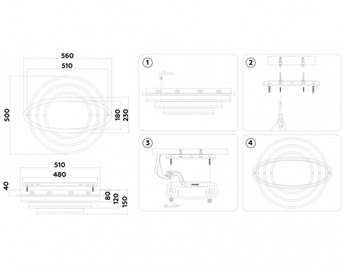 Потолочная люстра Ambrella Light FA FA8522 в Нижнем Новгороде фото 6