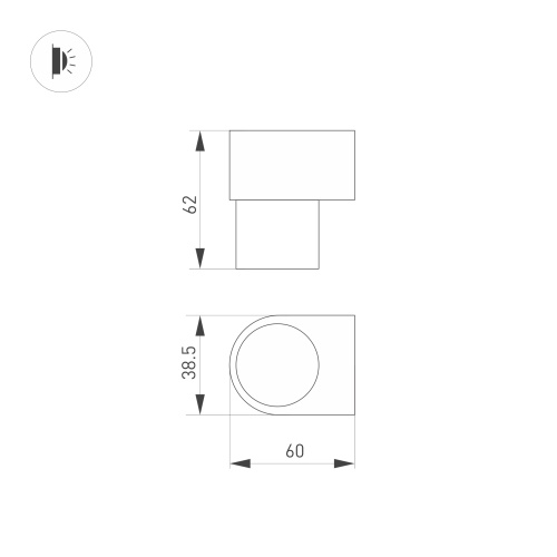 Светильник SP-SPICY-WALL-MINI-S60x39-3W Warm3000 (GD, 40 deg, 230V) (Arlight, IP20 Металл, 3 года) в Омске фото 4