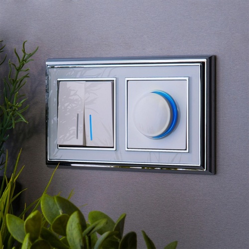 Выключатель двухклавишный с подсветкой без рамки Werkel белый W1120101 в Нижнем Новгороде фото 5