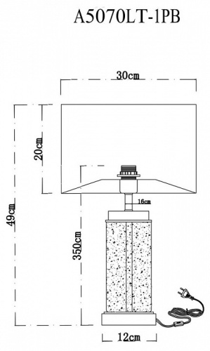 Настольная лампа декоративная Arte Lamp Baymont A5070LT-1PB в Нижнем Новгороде фото 3