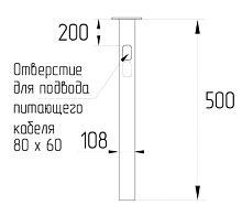 Закладная деталь EP1-D108-L500 (SL) (Arlight, Сталь) в Белокурихе