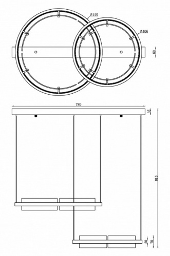 Подвесной светильник iLedex Meridian C4716-78 CR в Нижнем Новгороде фото 2
