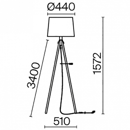 Торшер Maytoni Calvin Z177FL-01B в Нижнем Новгороде фото 4