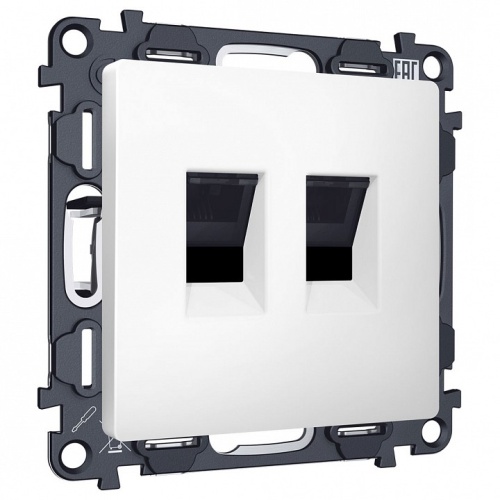 Розетка двойная Ethernet RJ-45 без рамки Ambrella Volt ALFA MA132110 в Нижнем Новгороде