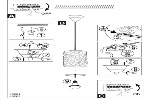 Подвесной светильник Eglo Cardigan 49202 в Нижнем Новгороде фото 2