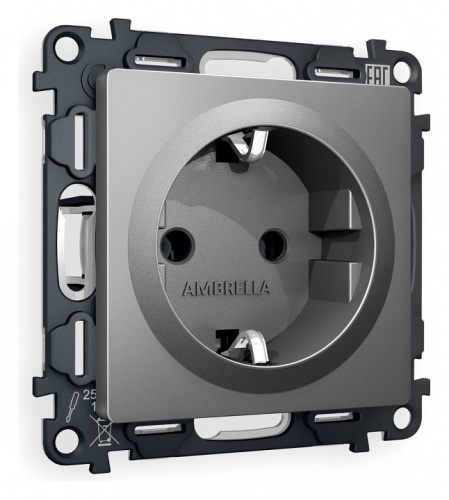 Розетка с заземлением, без рамки Ambrella Volt ALFA MA656010 в Нижнем Новгороде