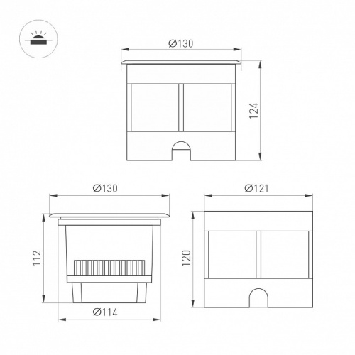 Встраиваемый в дорогу светильник Arlight DAFNA 061186 в Нижнем Новгороде фото 2