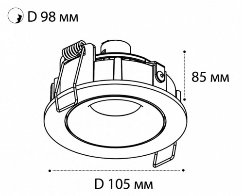 Встраиваемый светильник Italline DE-200 DE-200 black в Бородино фото 6