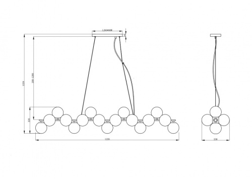 Подвесная люстра Maytoni Dallas MOD547PL-25G в Нижнем Новгороде фото 8