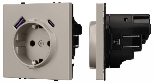 Розетка с заземлением и 2хUSB type A и C, без рамки Arlight SCT-NOBE 059444 в Нижнем Новгороде