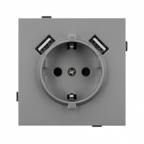 Розетка с заземлением и 2хUSB type A, без рамки Arlight SCT-TENDO 054084 в Нижнем Новгороде фото 3