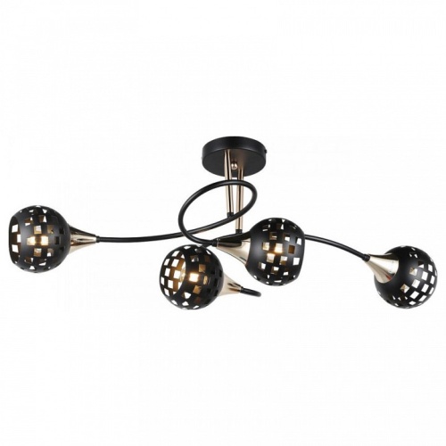 Люстра на штанге Imex MD.19074 MD.19074-4-S-BK+FGD в Нижнем Новгороде