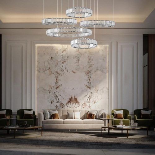 Подвесной светильник Loft it Crystal ring 10135/5 Chrome в Нижнем Новгороде фото 3