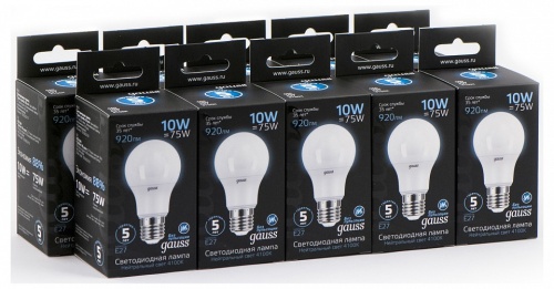 Лампа светодиодная Gauss  E27 10Вт 4100K 102502210 в Нижнем Новгороде фото 2