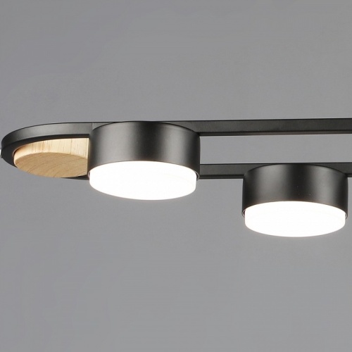 Люстра на штанге 02760-1 02760-0.3-06 BK+WOOD GX53 в Нижнем Новгороде фото 2