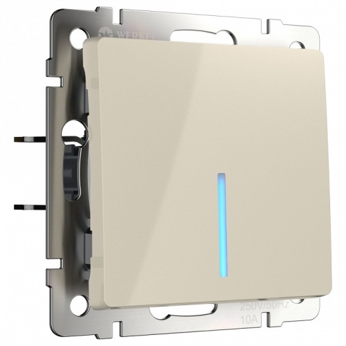 Выключатель одноклавишный с подсветкой без рамки Werkel слоновая кость W1110103 в Нижнем Новгороде