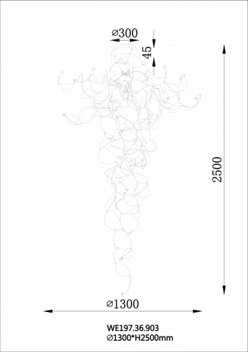 Подвесная люстра Wertmark Alessandra WE197.36.903 в Дудинке фото 2