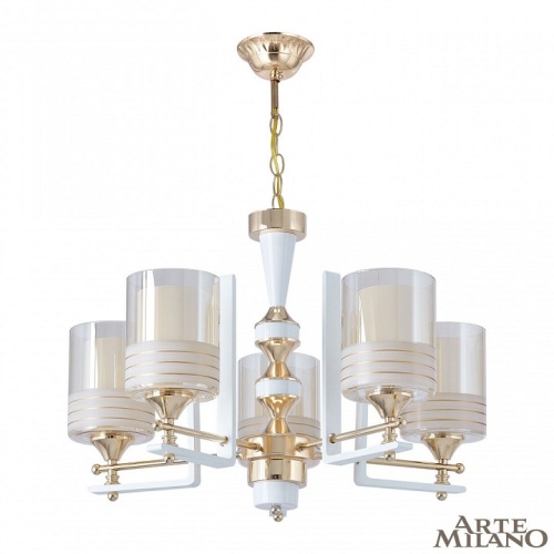 Подвесная люстра Arte Milano Florentia-6087 306087/5 Wh/Gd в Нижнем Новгороде фото 9