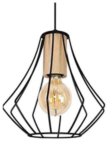 Подвесной светильник Imex MD.9050 MD.9050-1-P-BK+WOOD в Нижнем Новгороде