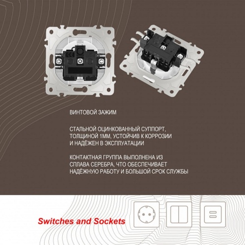 Розетка с заземлением и со шторкой, без рамки Arte Milano am-206 206.40-1.white в Нижнем Новгороде фото 2