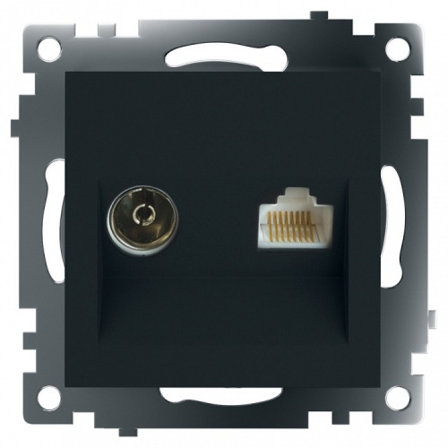 ТВ-розетка и розетка Ethernet RJ-45 без рамки Stekker Катрин 49182 в Нижнем Новгороде