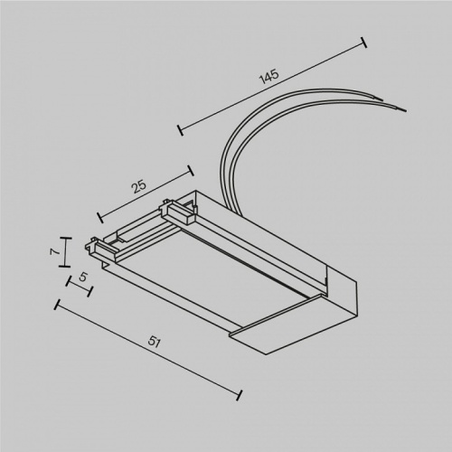 Токопровод концевой Maytoni Accessories for tracks Radity TRA084B-11W в Чебоксарах фото 2