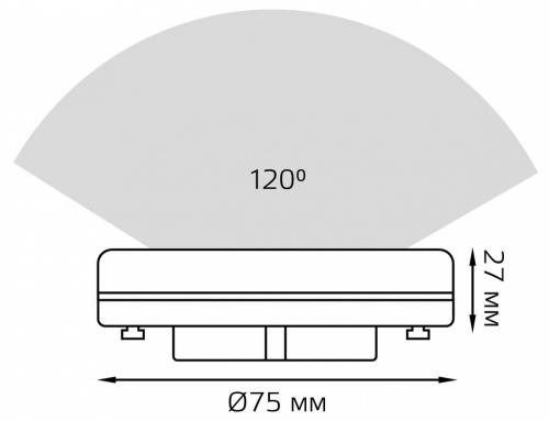 Лампа светодиодная Gauss 1084 GX53 8Вт 4100K 108408208-D в Нижнем Новгороде фото 2