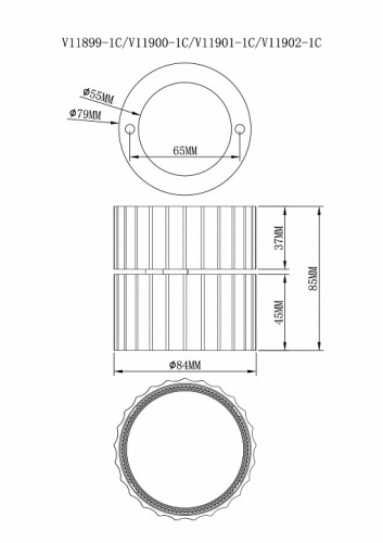Накладной светильник Moderli  V11900-1C в Нижнем Новгороде фото 6