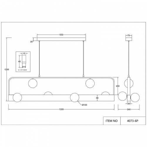 Подвесной светильник Favourite Fitirum 4073-6P в Нижнем Новгороде фото 4