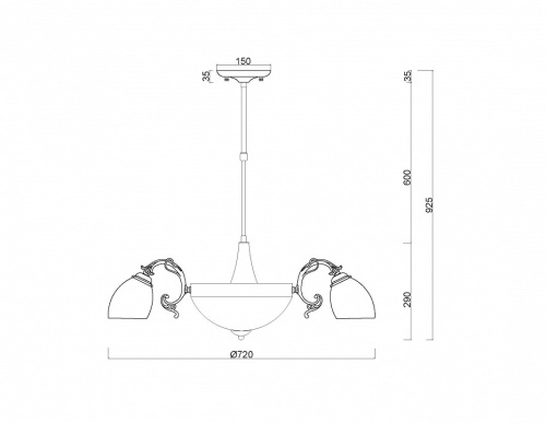 Люстра на штанге MyFar Ceiling MR1523-8C в Нижнем Новгороде фото 7