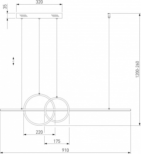 Подвесной светильник Eurosvet Twin 90265/1 черный в Нижнем Новгороде фото 2