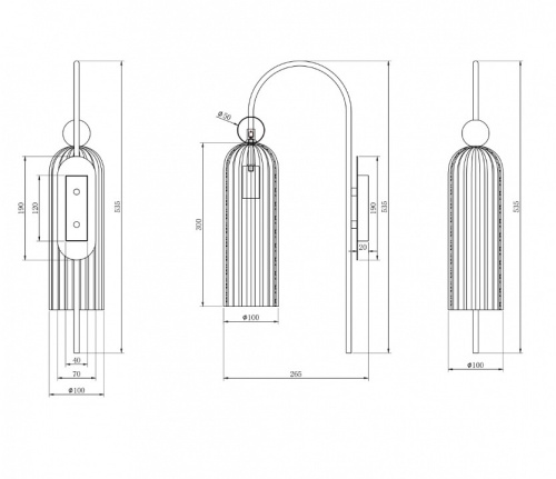 Бра Maytoni Antic MOD302WL-01CG в Нижнем Новгороде фото 3