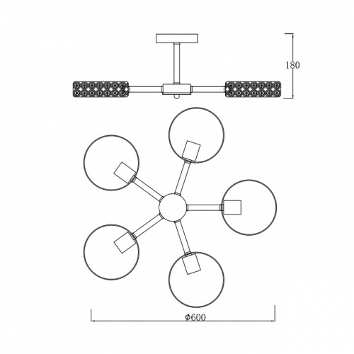 Люстра на штанге Escada Banjo 679/5P White в Нижнем Новгороде фото 4