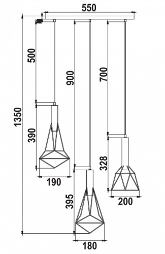 Подвесной светильник Maytoni Spider T021-03-B в Куйбышеве фото 2