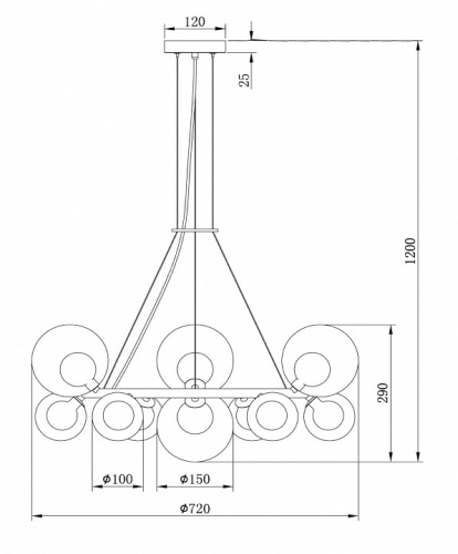 Подвесная люстра Freya Duo FR5139PL-10MG в Нижнем Новгороде фото 2