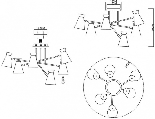 Потолочная люстра EVOLUCE Alfeo SLE1252-502-06 в Нижнем Новгороде фото 4