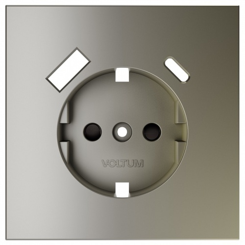 Накладка для розетки с заземлением и со шторками и 2хUSB type A и C Voltum S70 VLS001004 в Нижнем Новгороде