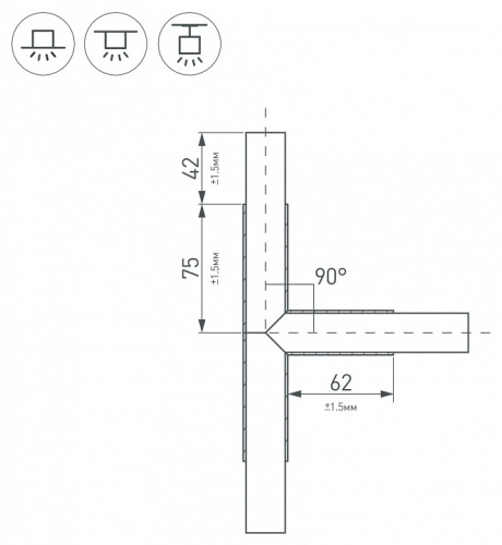 Соединитель угловой T-образный накладной Arlight KLUS 026243 в Нижнем Новгороде фото 3