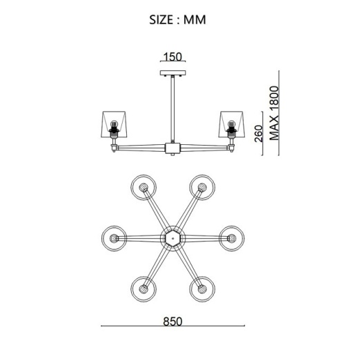 Люстра на штанге Imperiumloft Jorgenson STAVRA01 в Нижнем Новгороде фото 13