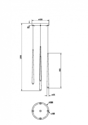 Подвесной светильник Maytoni Halo MOD132PL-L30BSK в Нижнем Новгороде фото 3