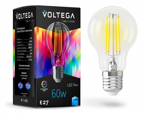 Лампа светодиодная Voltega True colors E27 7Вт 4000K 7155 в Новой Ляле